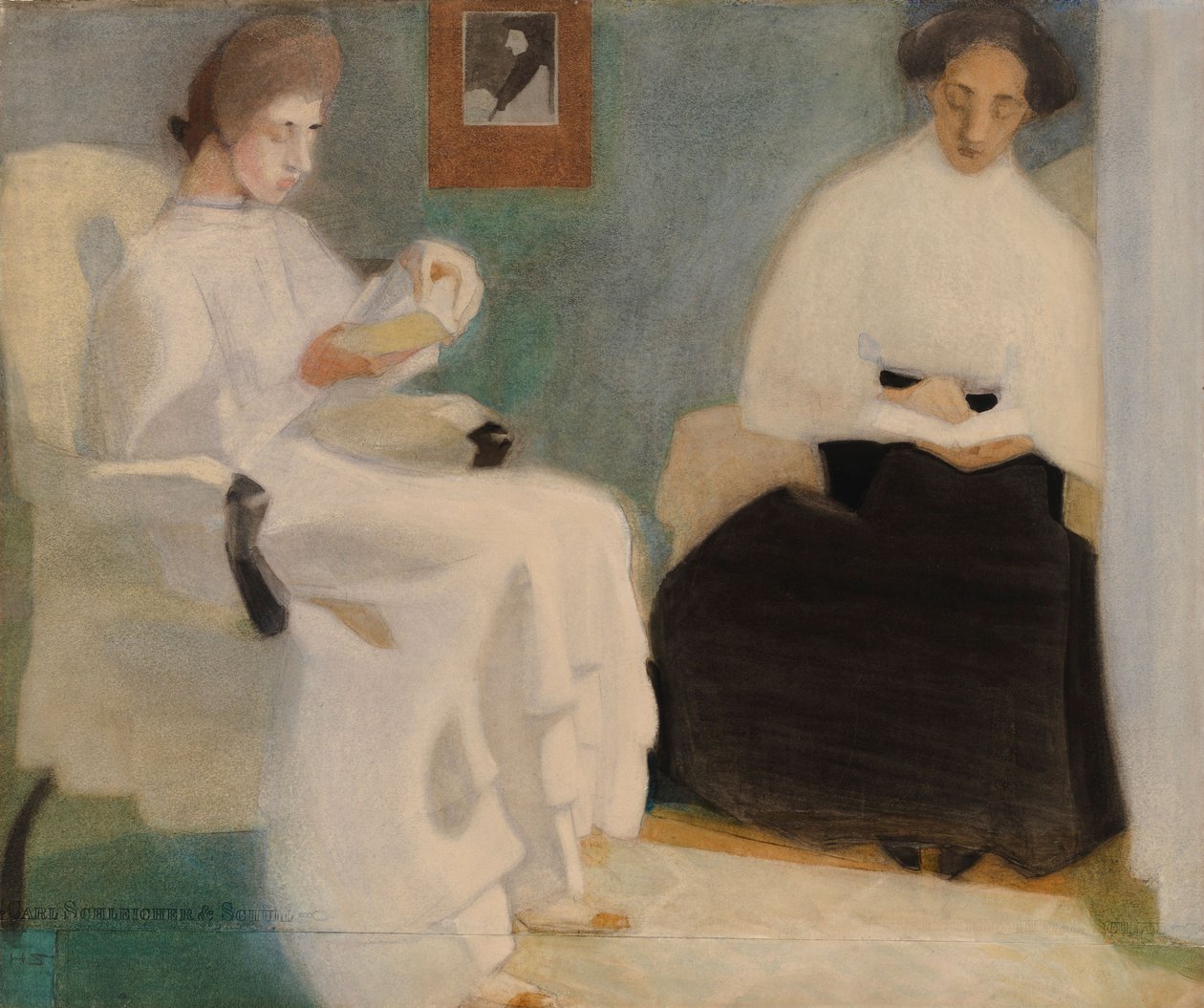 Mädchen beim Lesen von Helene Schjerfbeck
