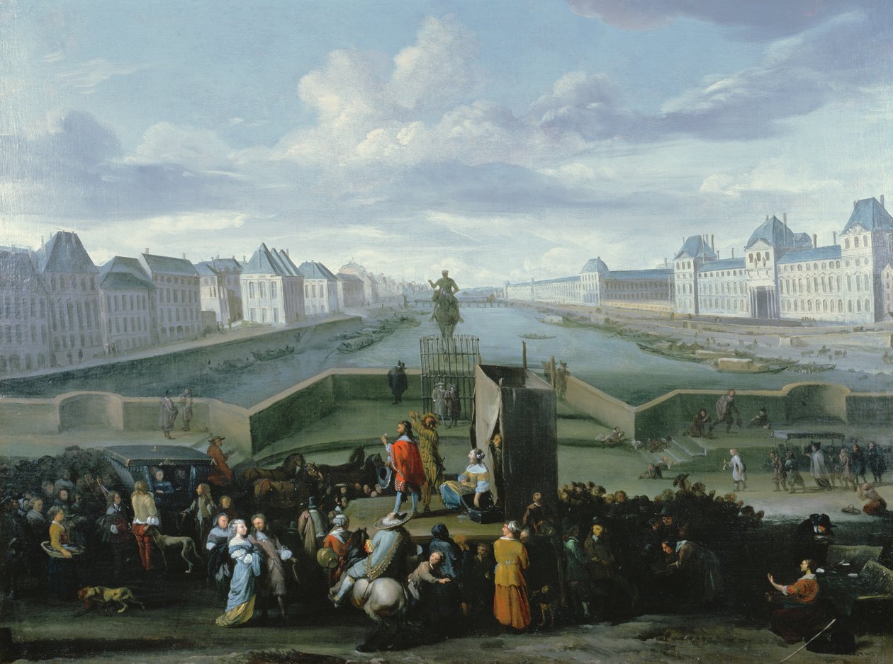 Blick von der Pont Neuf, Paris, 1668 von Hendrick Mommers