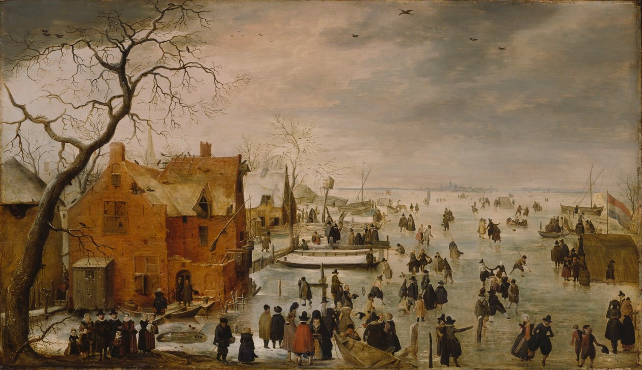 IJslandschap / IJsvermaak von Hendrick Avercamp