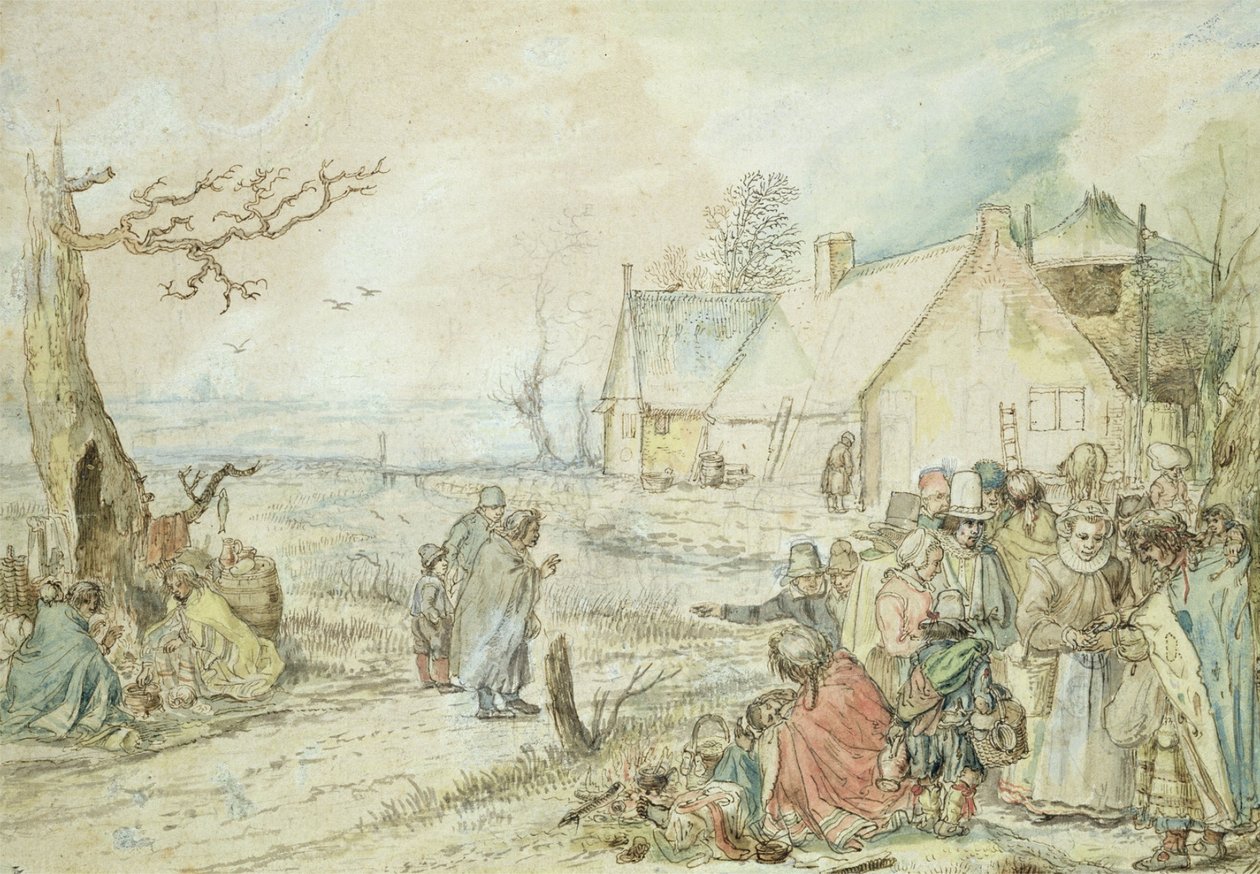 Landschaft mit Zigeuner-Wahrsagern von Hendrick Avercamp