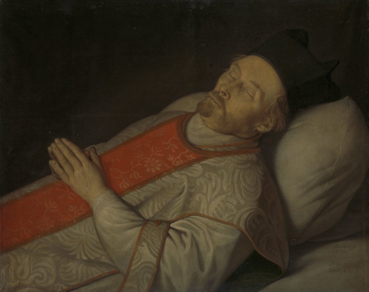 Porträt von Joannes Putkamer (1600-1671) auf seinem Sterbebett von Hendrick Bloemaert