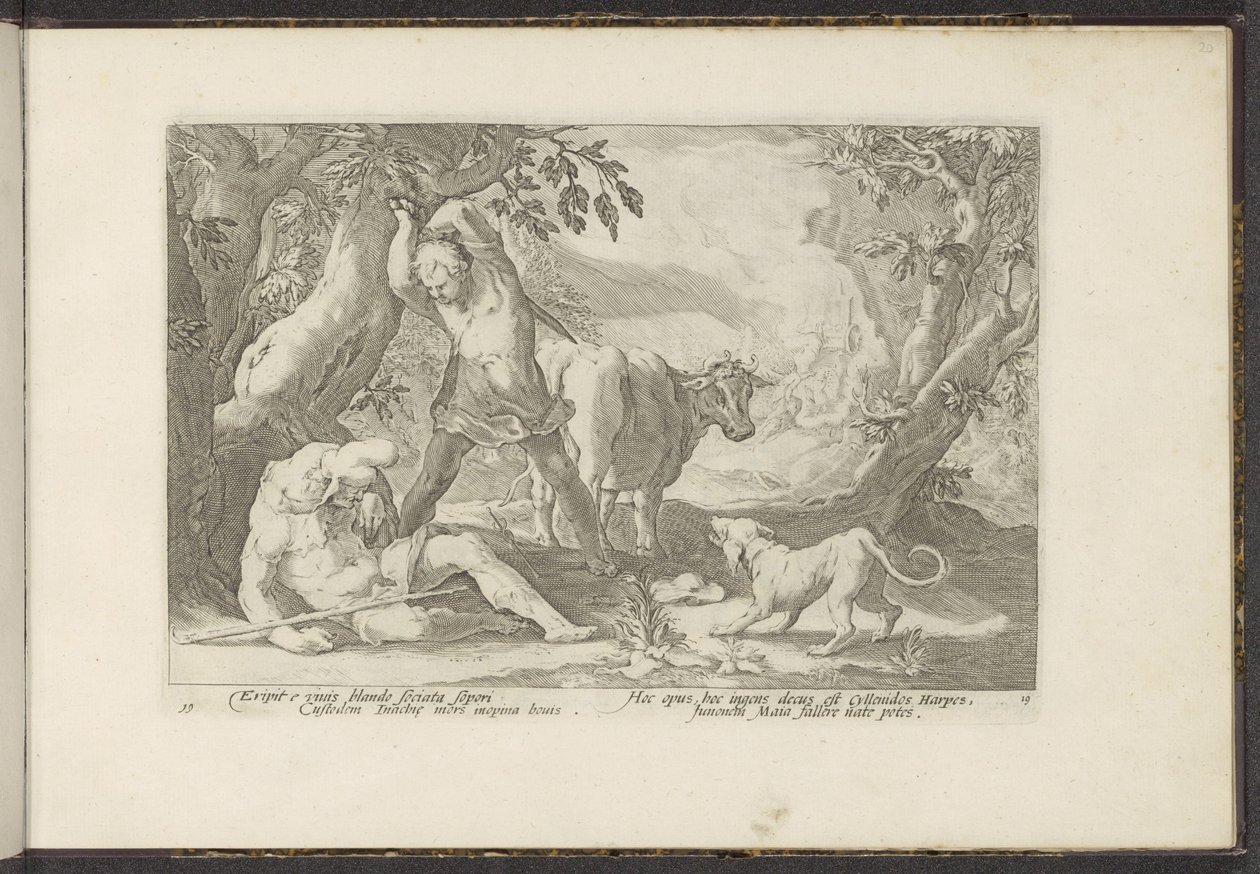 Merkur tötet Argus von Hendrick Goltzius (workshop of)