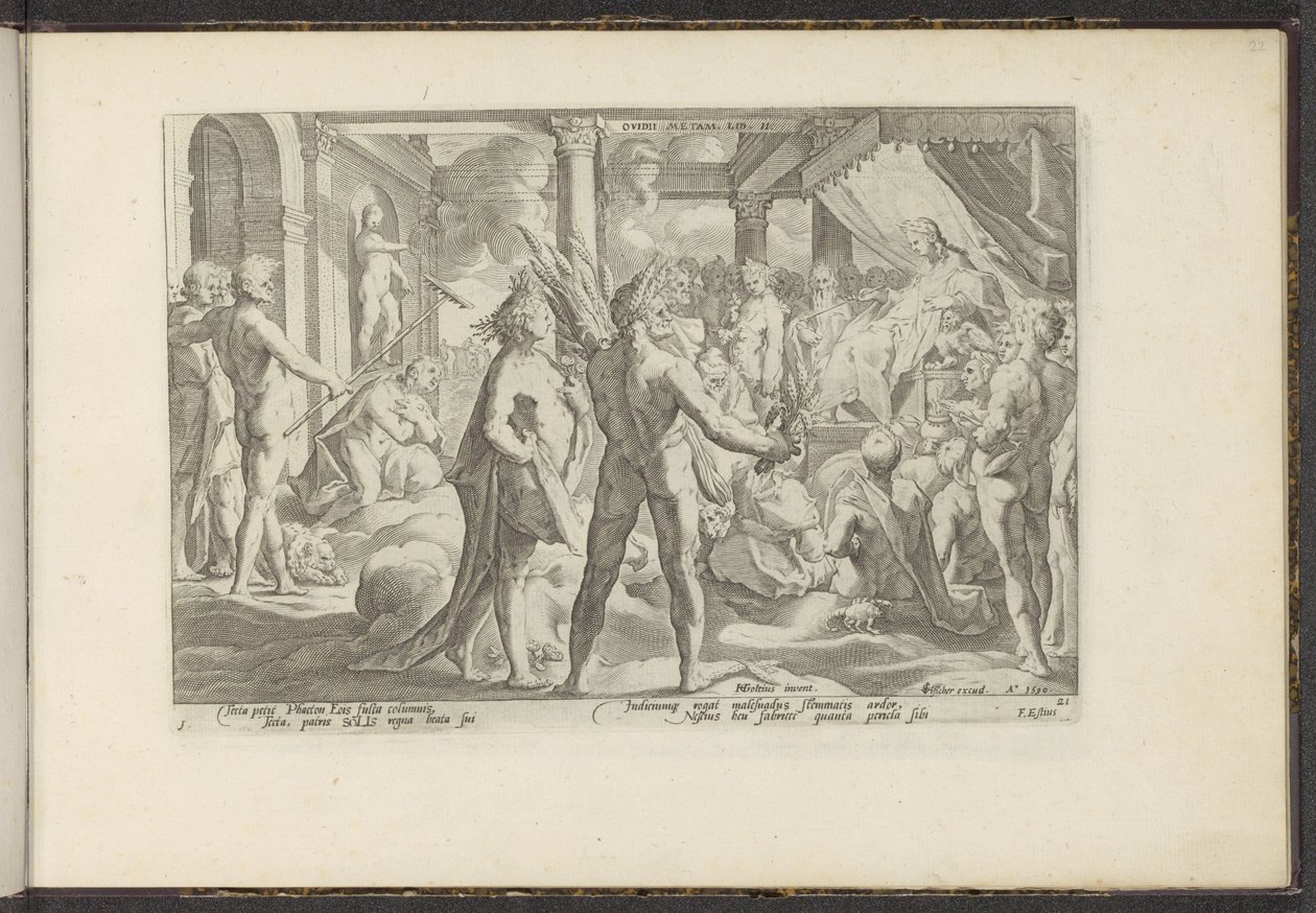 Phaëton im Palast des Helios von Hendrick Goltzius (workshop of)