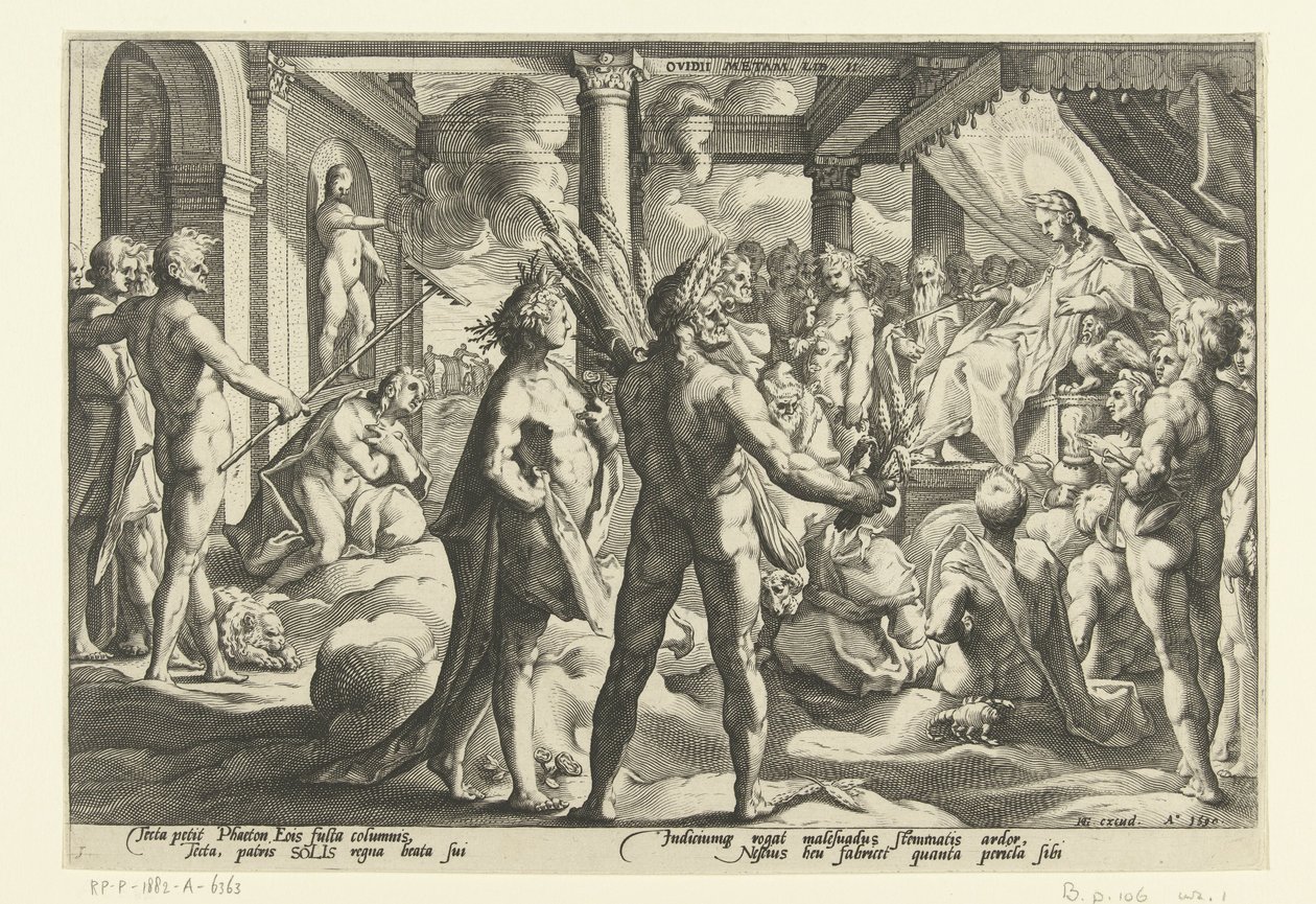 Phaëton im Palast des Helios von Hendrick Goltzius (workshop of)