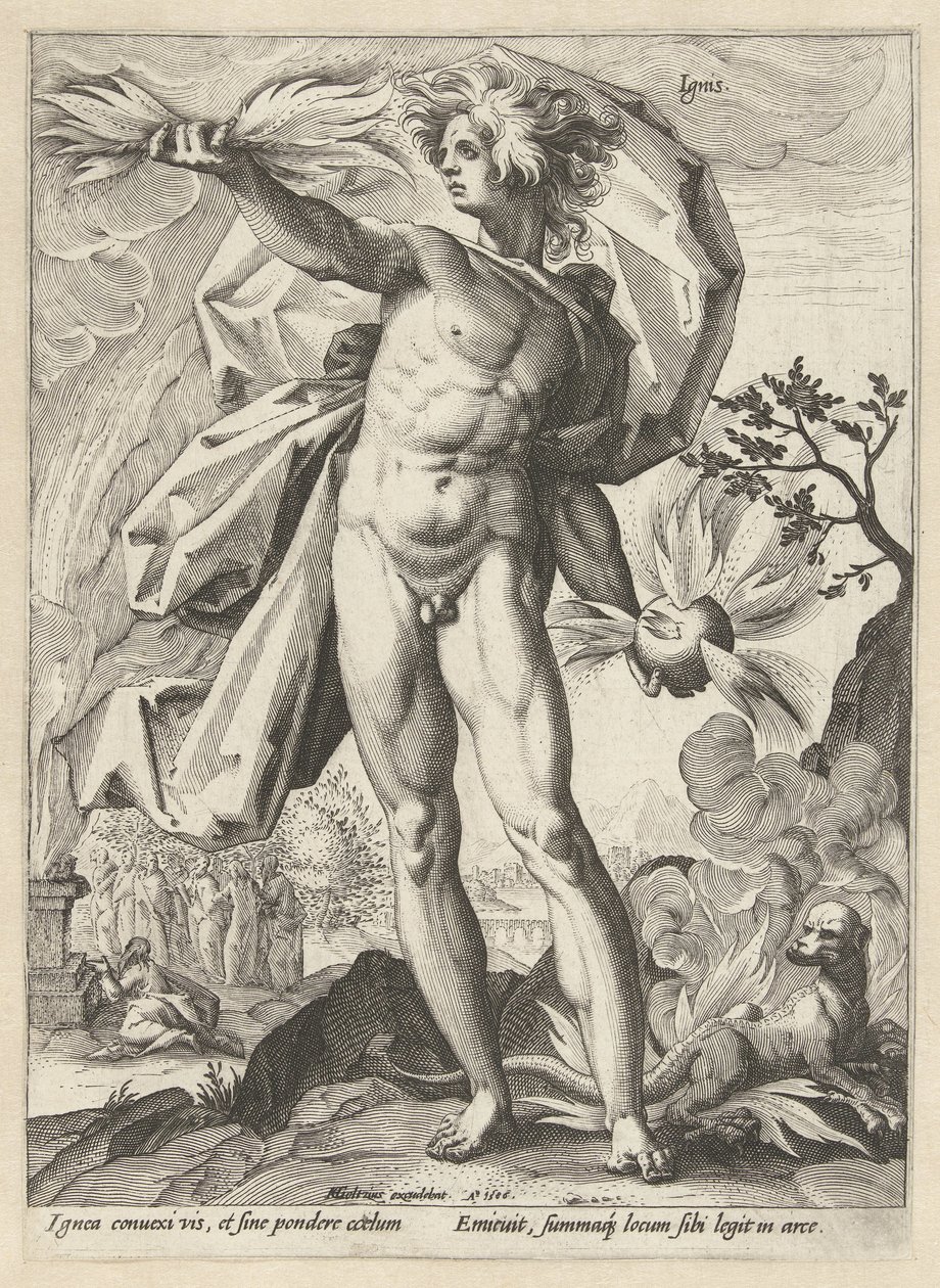 Feuer von Hendrick Goltzius (workshop of)