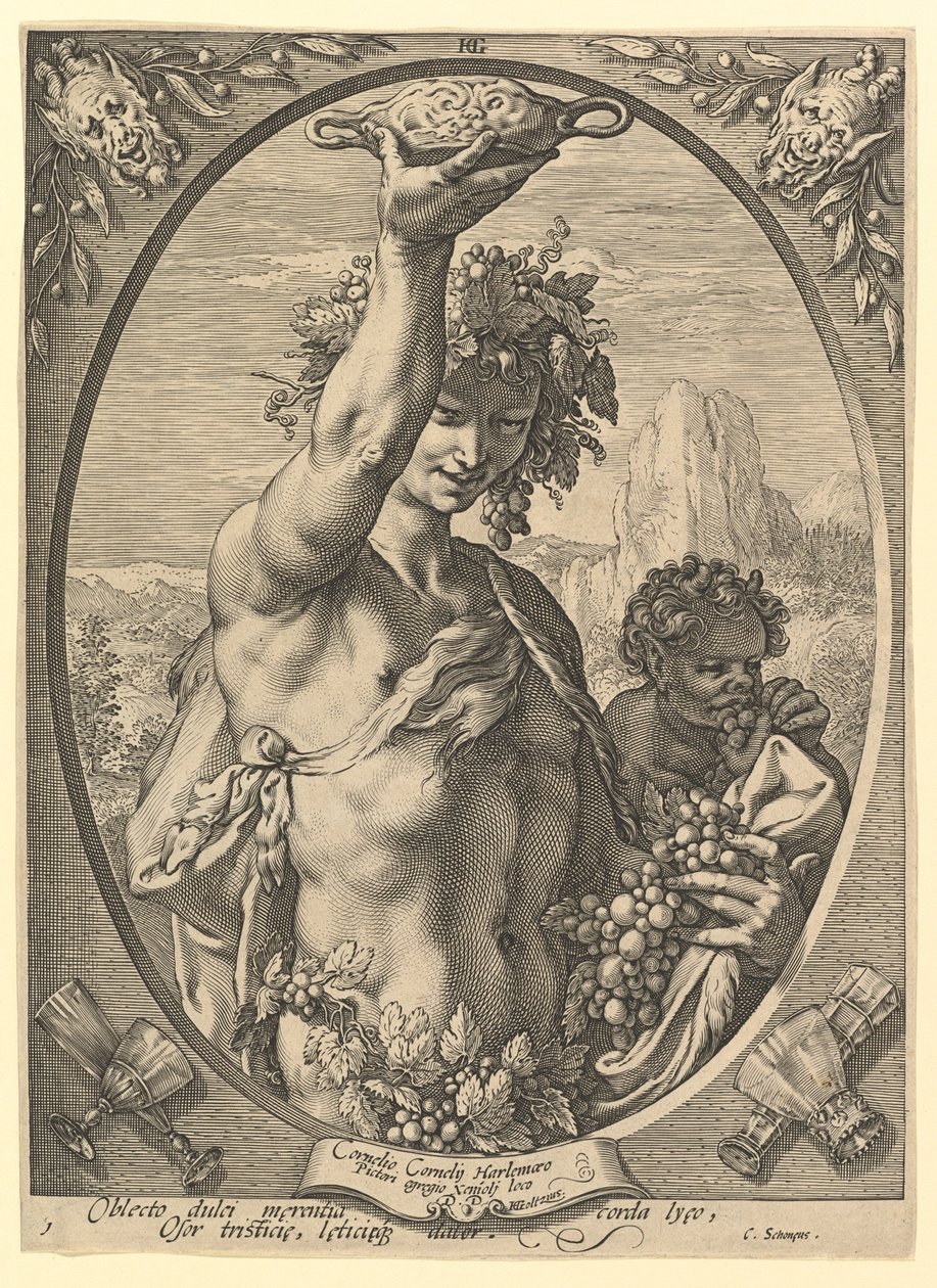 Bacchus von Hendrick Goltzius
