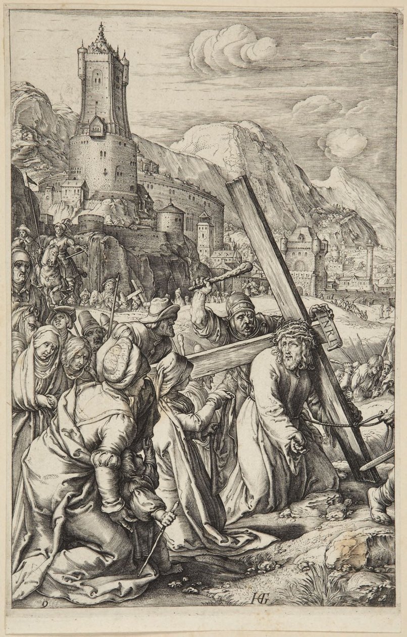 Christus trägt das Kreuz von Hendrick Goltzius