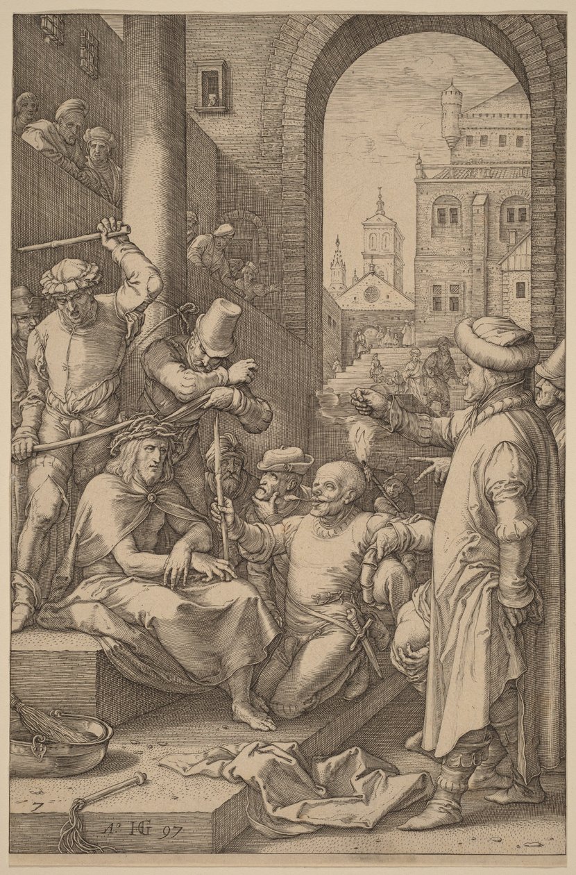 Christus mit der Dornenkrone von Hendrick Goltzius