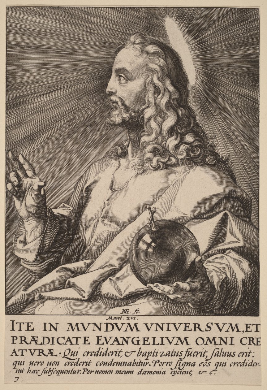 Christus als Salvator Mundi von Hendrick Goltzius