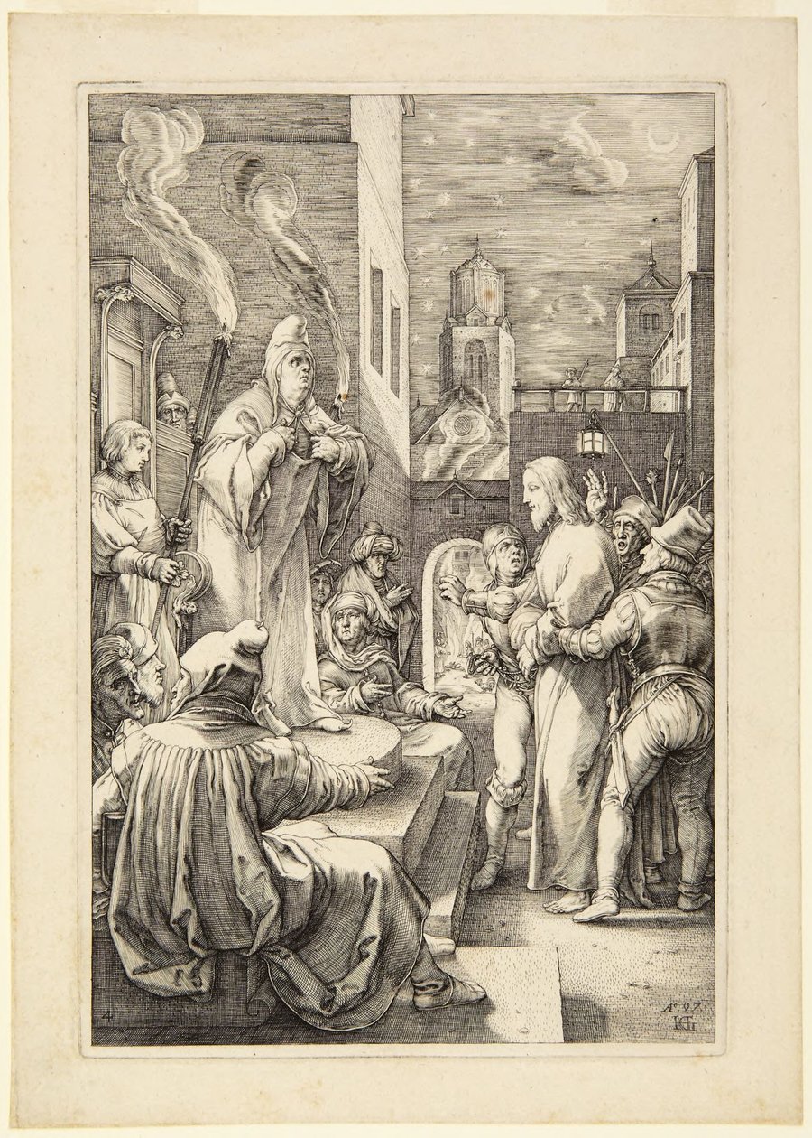 Christus vor Kaiphas von Hendrick Goltzius