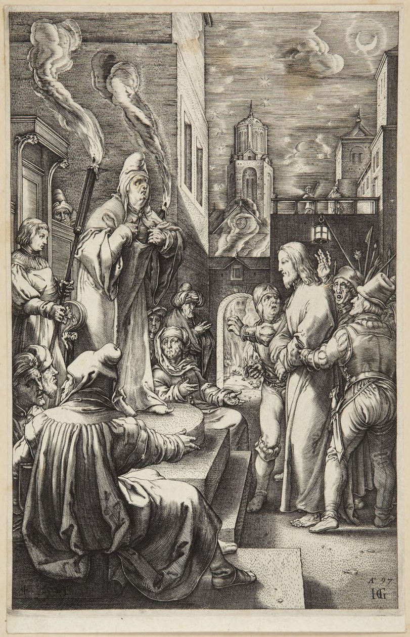 Christus vor Kajaphas von Hendrick Goltzius