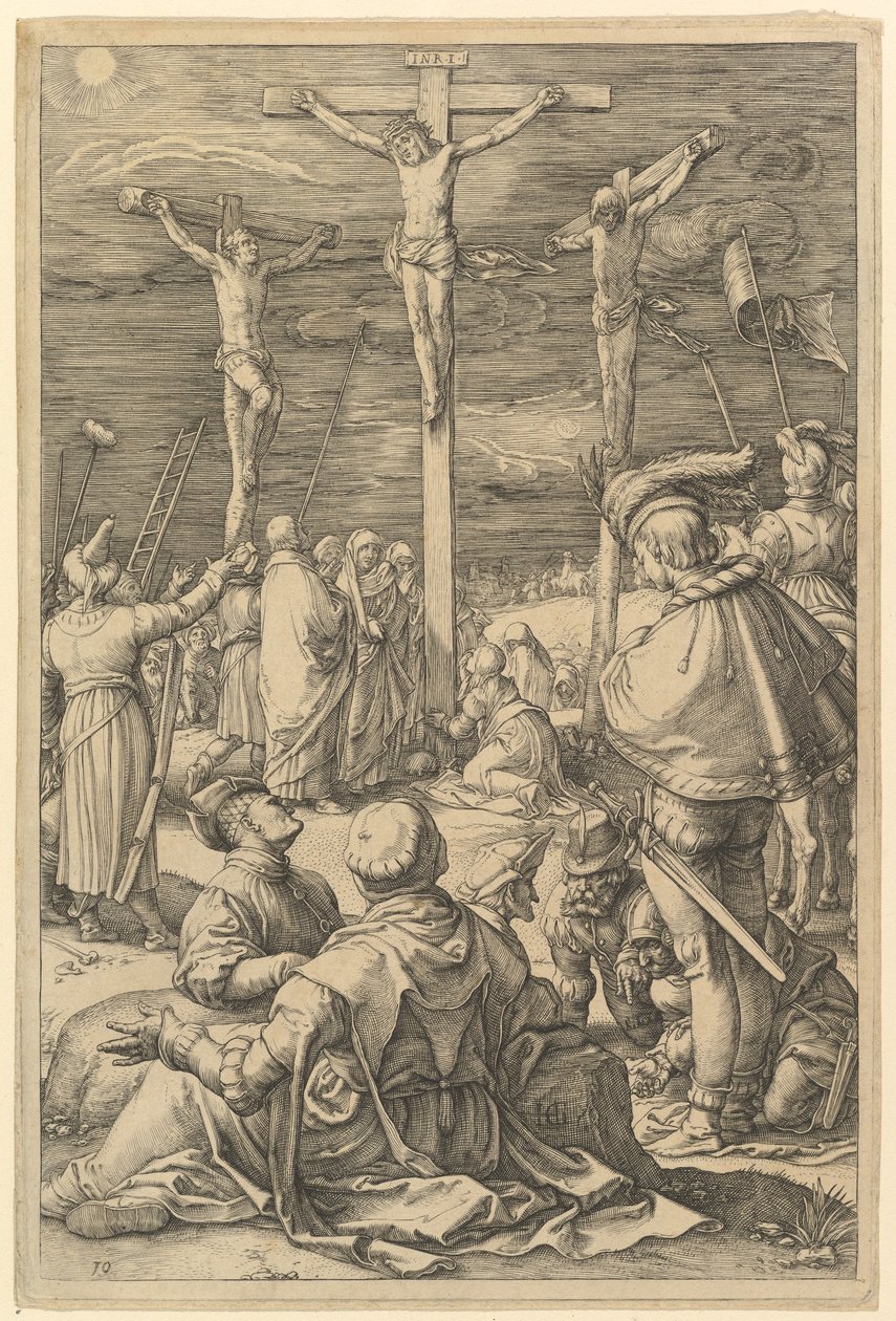 Christus am Kreuz, aus "Die Passion Christi" von Hendrick Goltzius