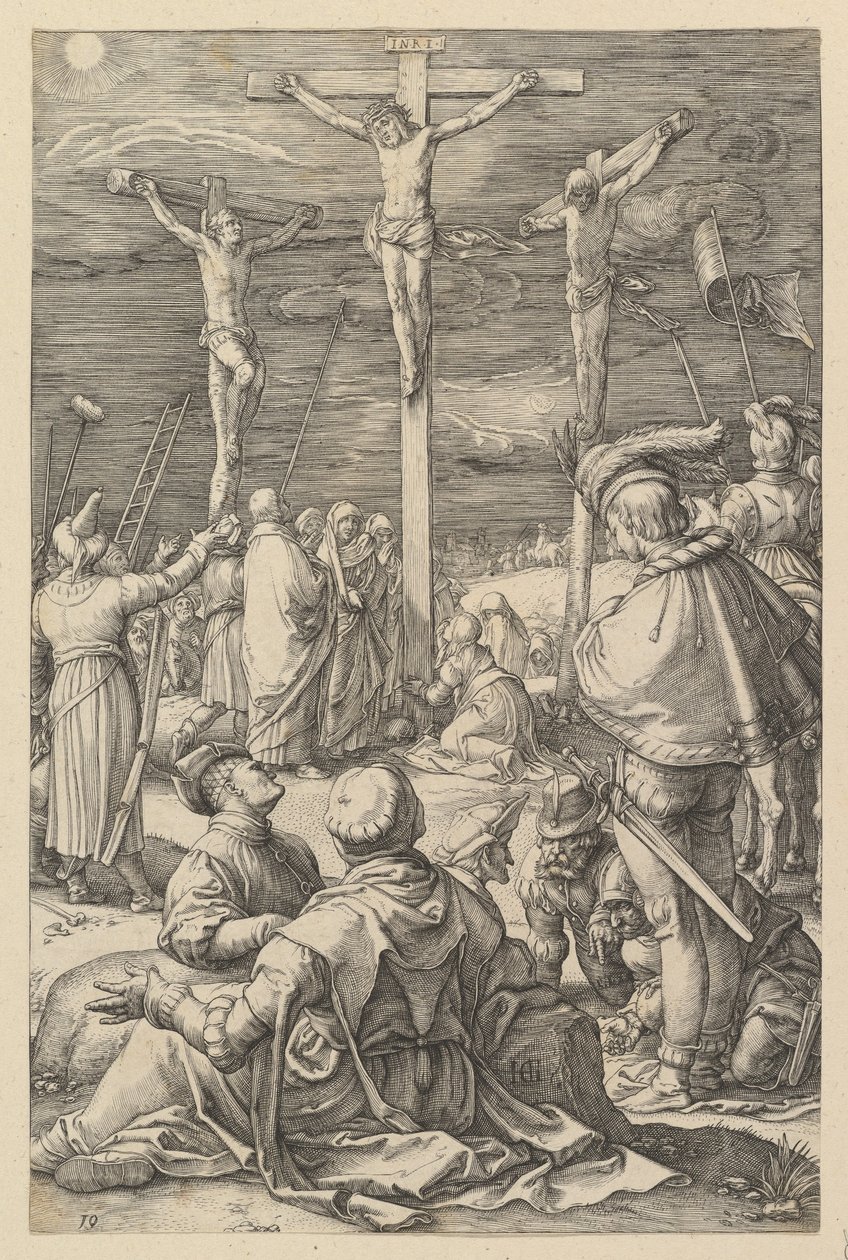 Christus am Kreuz, aus „Die Passion Christi“ von Hendrick Goltzius