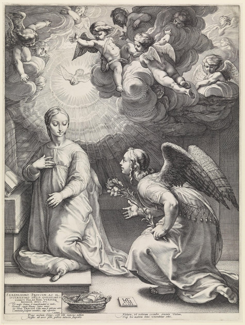 Ilmestys Marialle von Hendrick Goltzius