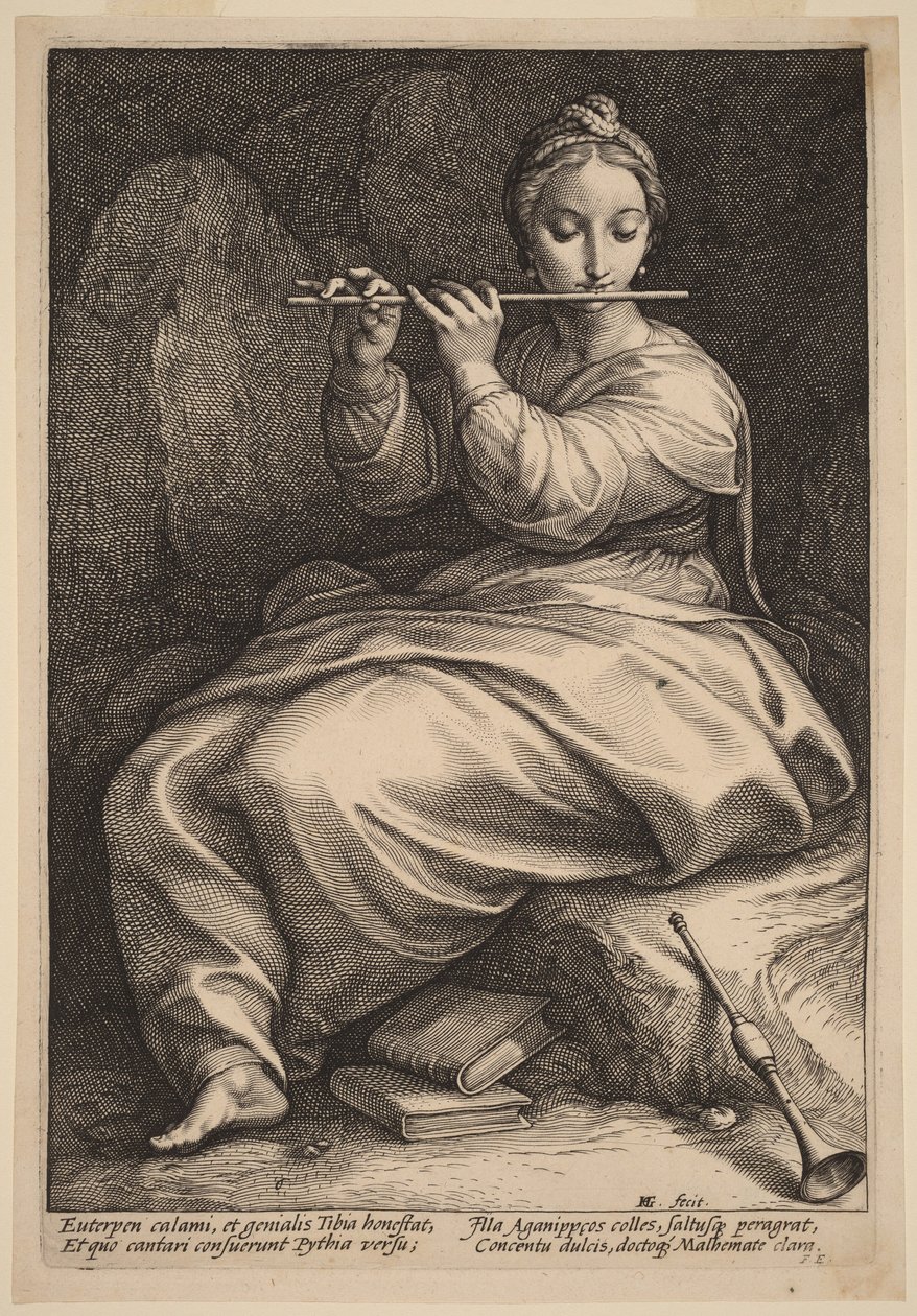 Euterpe von Hendrick Goltzius
