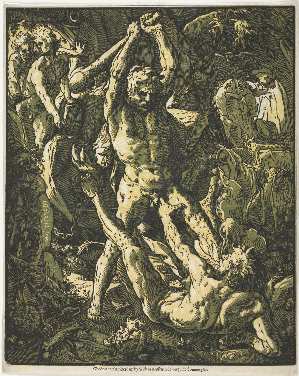 Herkules und Cacus von Hendrick Goltzius