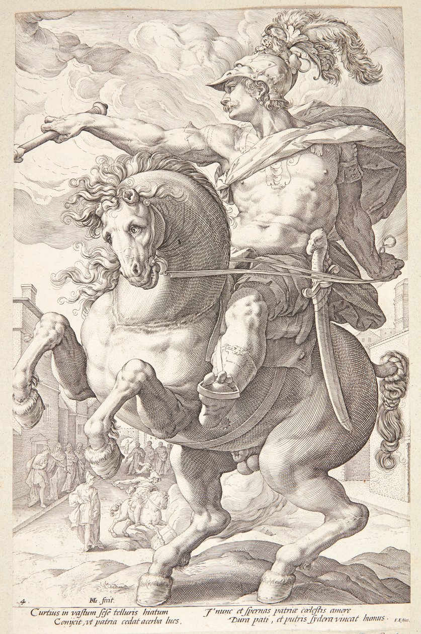 Marcus Curtius von Hendrick Goltzius