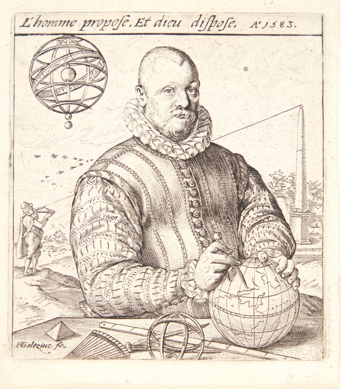 Nicolaus Petri van Deventer von Hendrick Goltzius