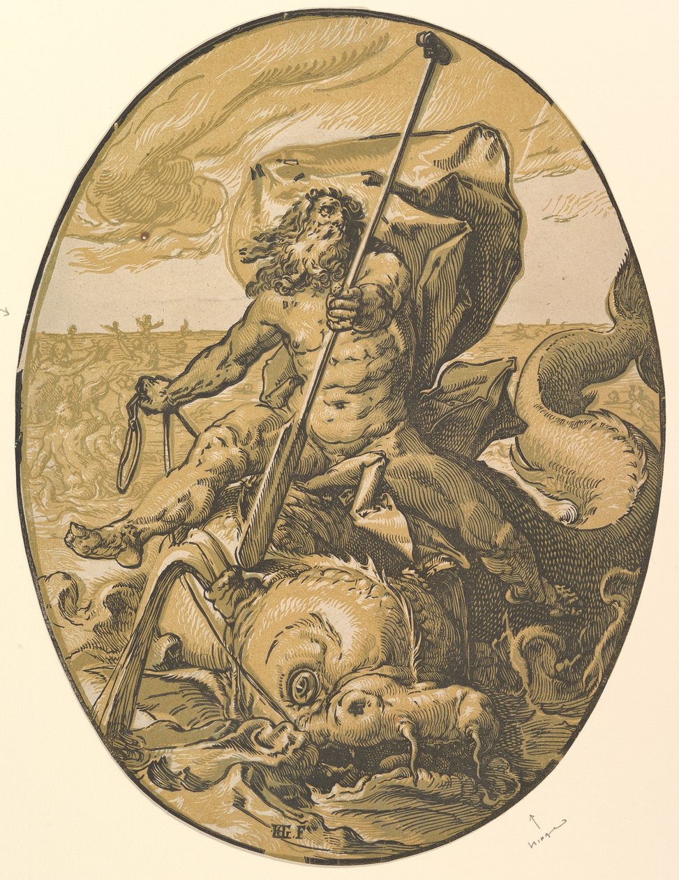 Oceanus von Hendrick Goltzius