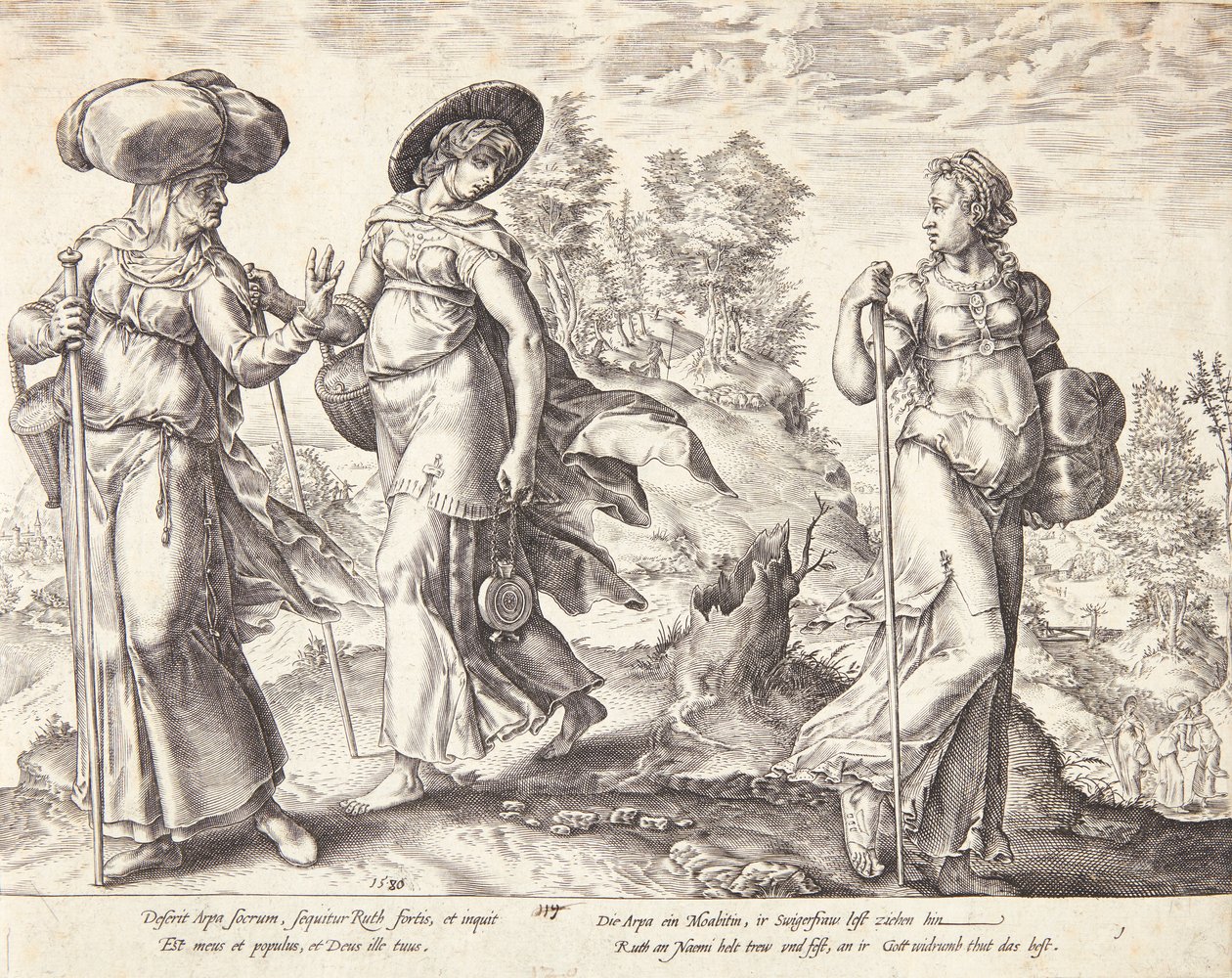 Orpa verlässt Ruth und Naomi von Hendrick Goltzius