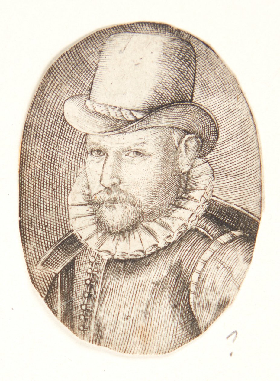 Porträt eines Mannes mit Hut, nach links gewandt von Hendrick Goltzius