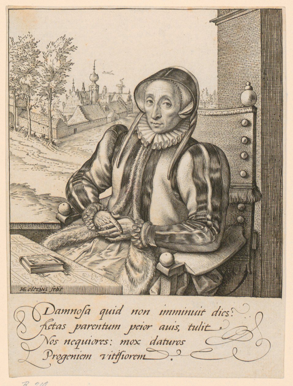 Porträt von Anna Fullings von Hendrick Goltzius