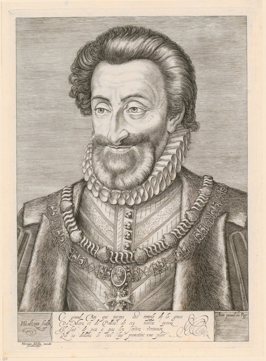 Porträt von Heinrich IV., König von Frankreich von Hendrick Goltzius