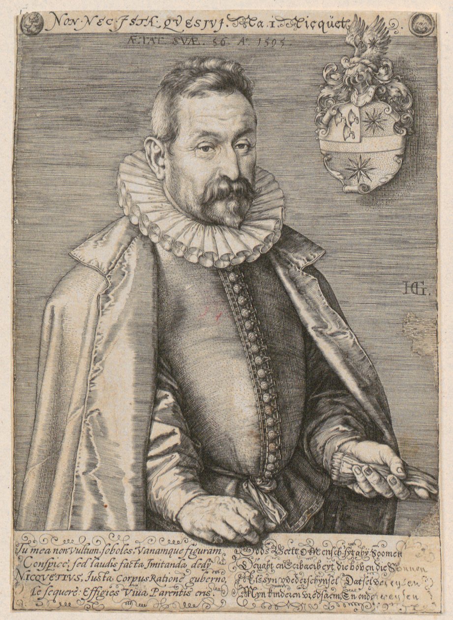 Porträt von Jan Nicquet von Hendrick Goltzius