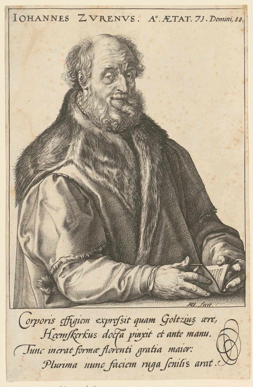 Porträt von Jan van Zuren [Suren; Surenus] von Hendrick Goltzius