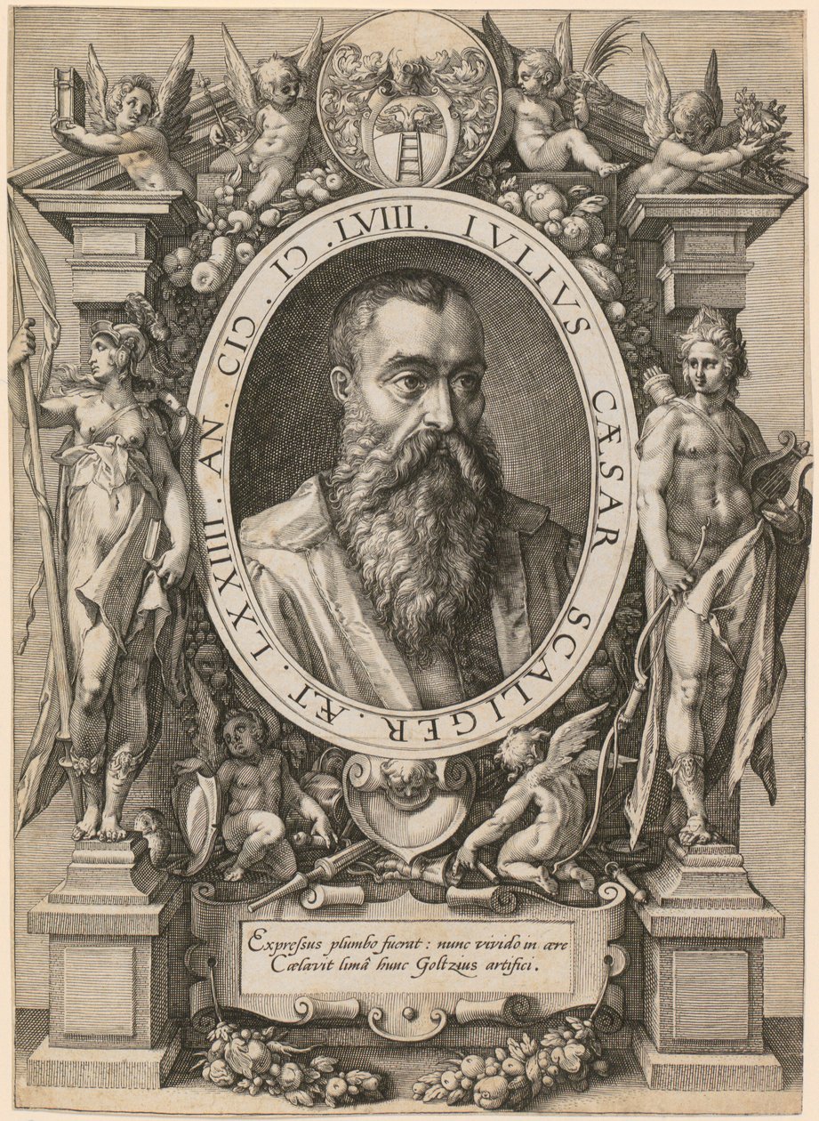 Porträt von Julius Caesar Scaliger von Hendrick Goltzius