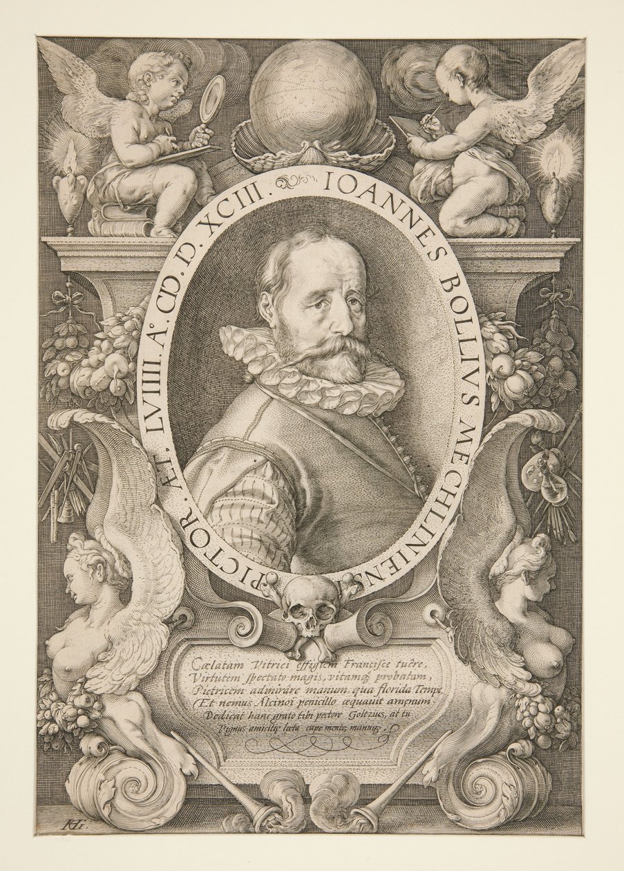 Porträt von Hans Bol von Hendrick Goltzius