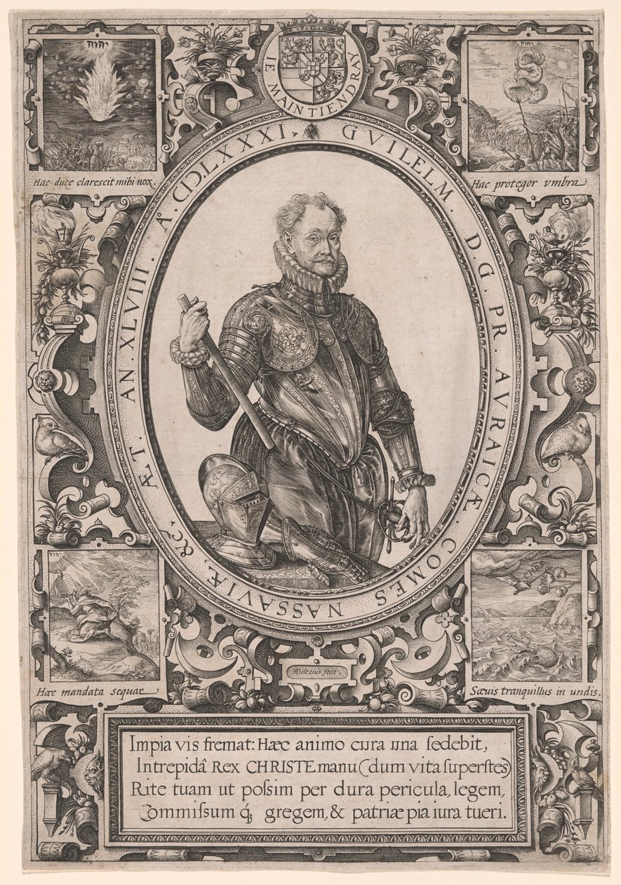 Porträt von Wilhelm von Oranien von Hendrick Goltzius