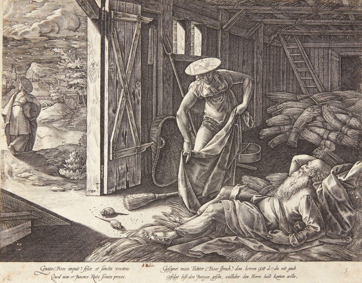 Rut und Boas auf der Tenne von Hendrick Goltzius