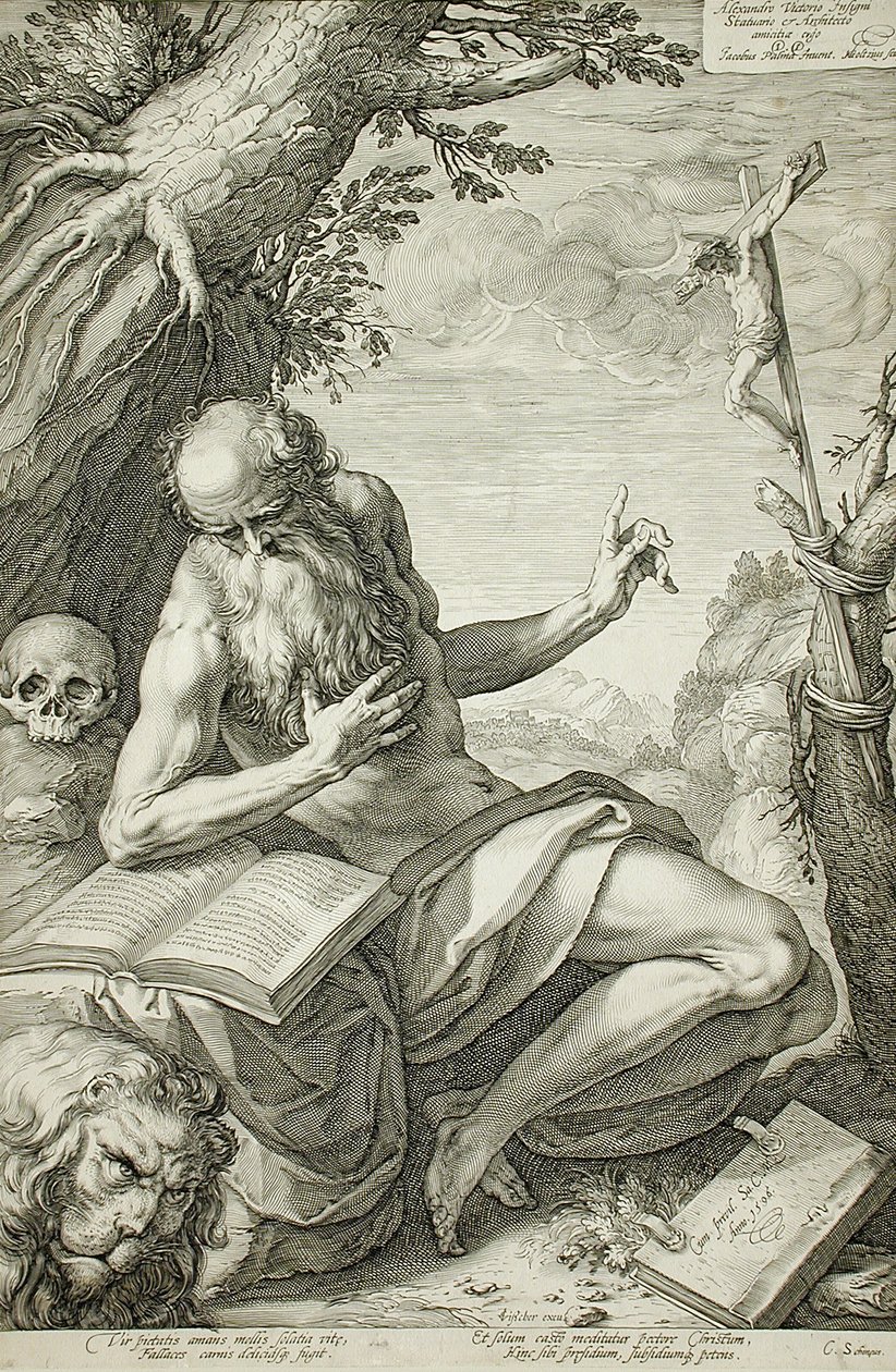 Heiliger Hieronymus von Hendrick Goltzius