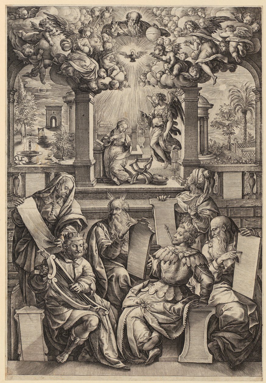Sechs Propheten der Verkündigung von Hendrick Goltzius