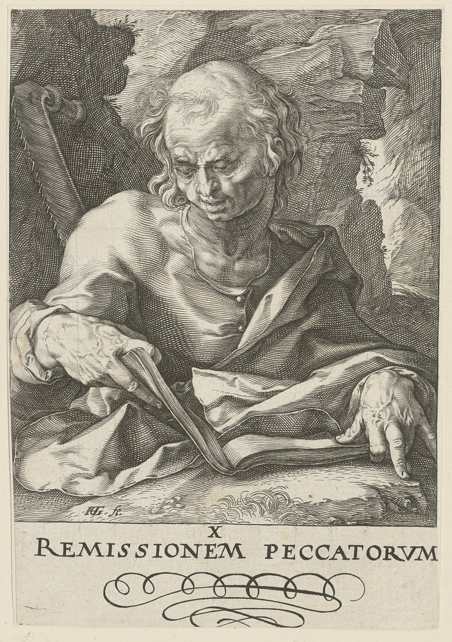 Simon, Blatt 11 der Folge "Christus, die zwölf Apostel und Paulus" von Hendrick Goltzius