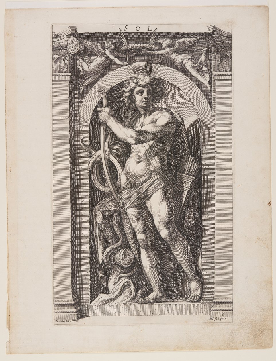 Sol, aus Acht Heidnische Götter von Hendrick Goltzius
