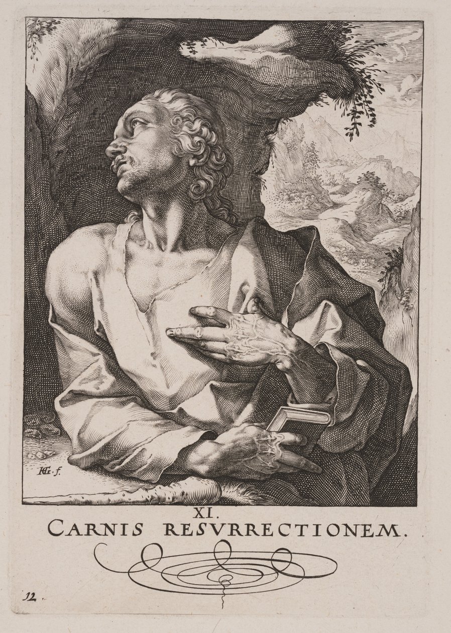 St. Judas Thaddäus, aus Christus, die Apostel und St. Paulus mit dem Glaubensbekenntnis von Hendrick Goltzius