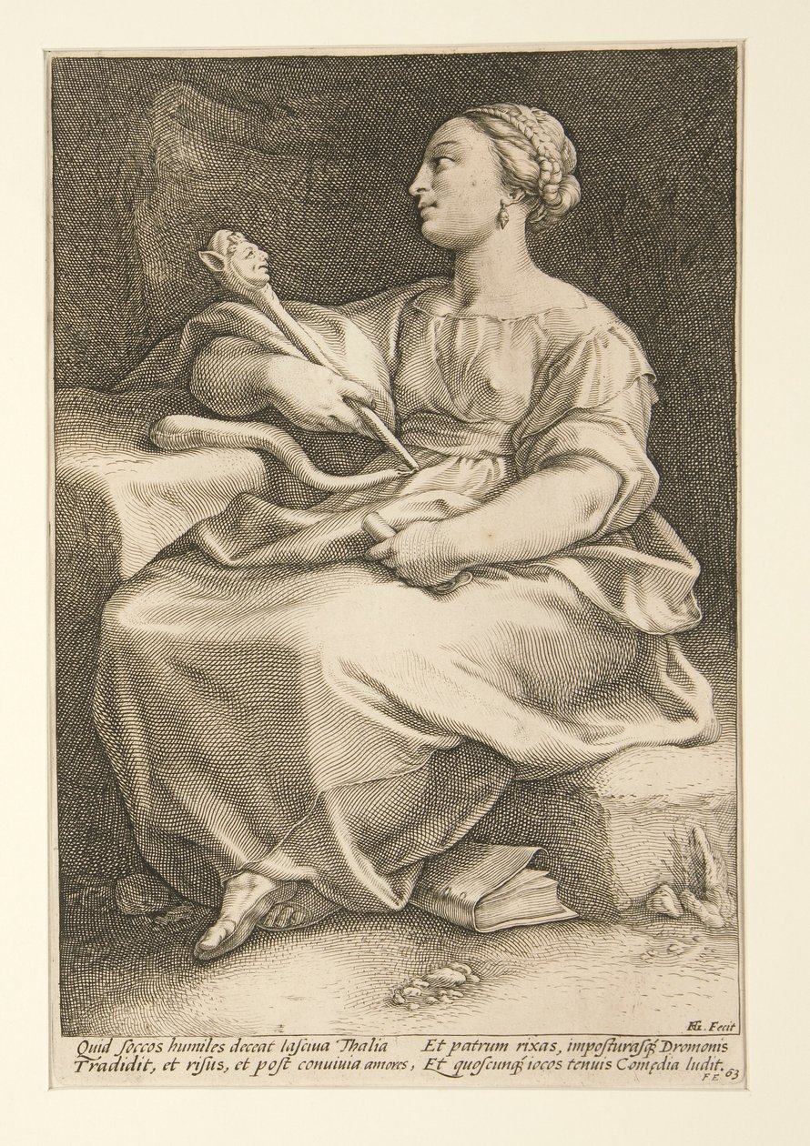 Die neun Musen: Thalia, #2 in einer Serie von 9 von Hendrick Goltzius