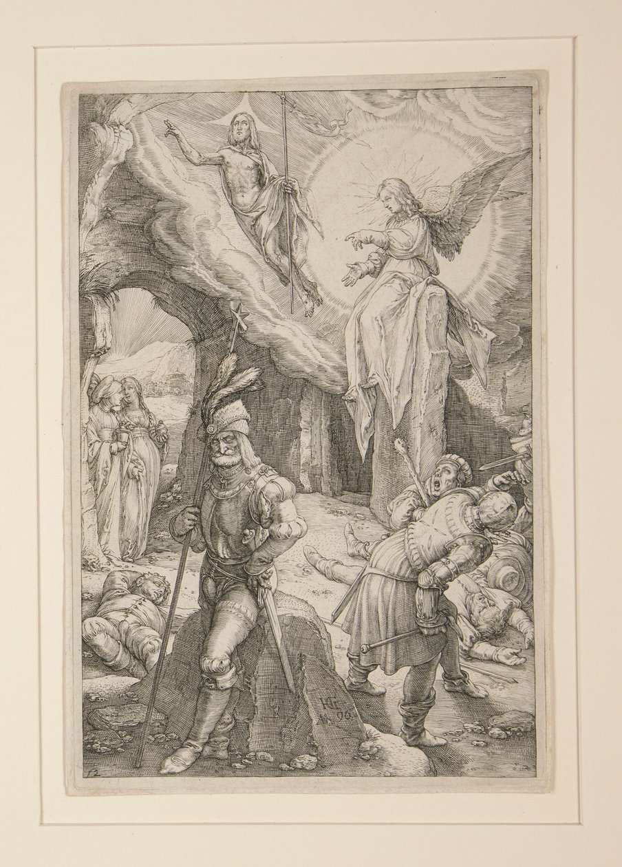 Die Auferstehung, aus Die Passion, #12 in einer Serie von 12 Gravuren von Hendrick Goltzius