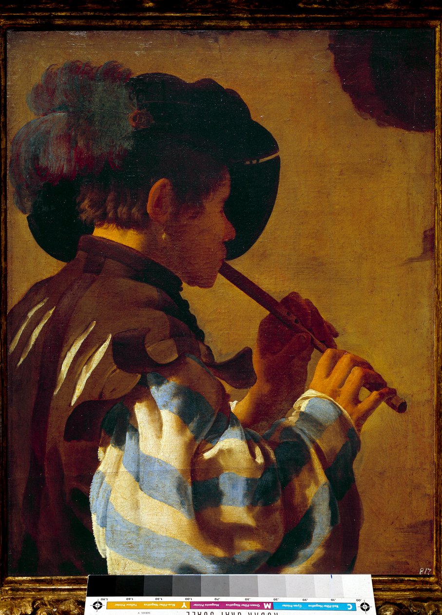 Patre spielt Flöte von Hendrick ter Brugghen