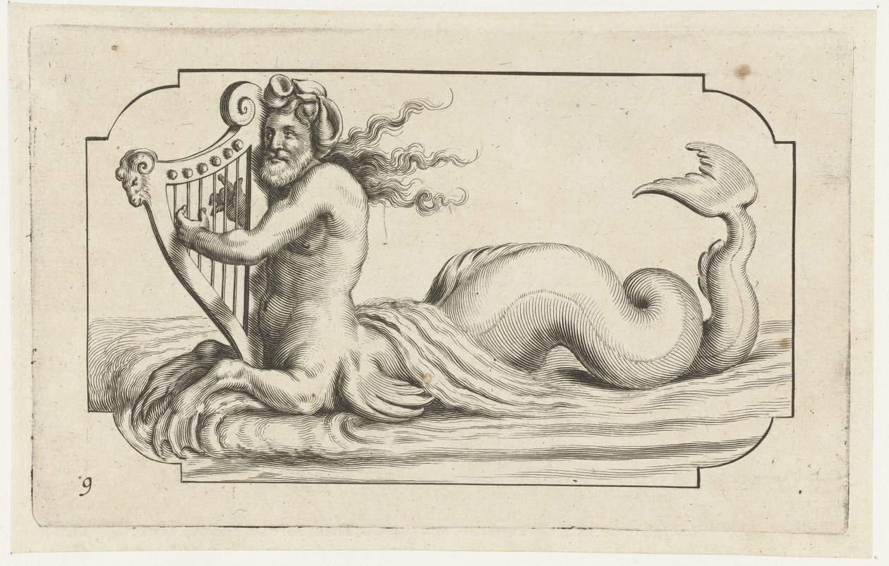 Triton spielt auf einer Harfe von Hendrick de Keyser (I)