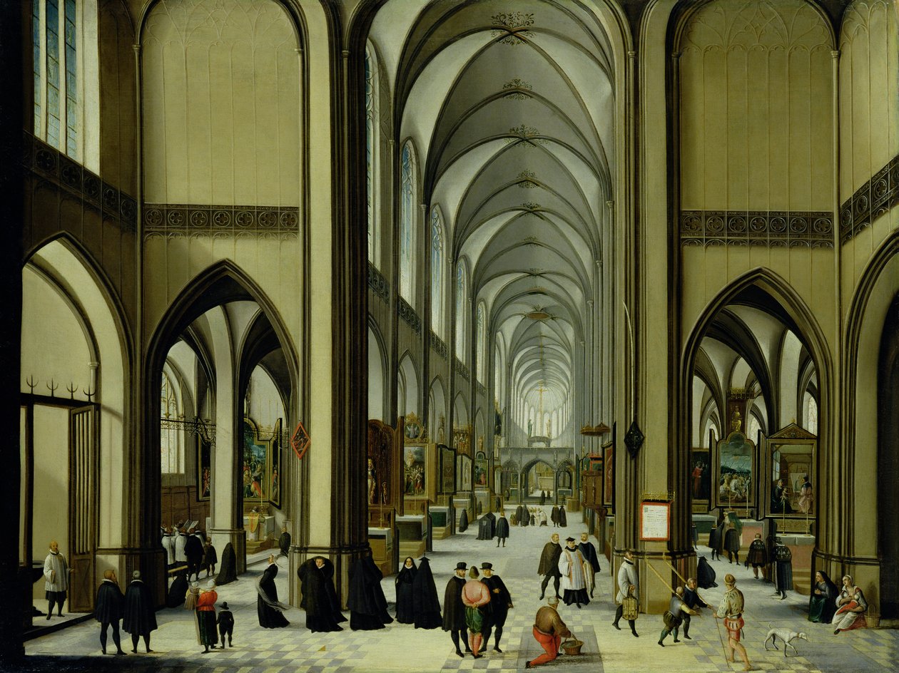 Innenansicht der Kathedrale von Antwerpen von Hendrik van Steenwyck