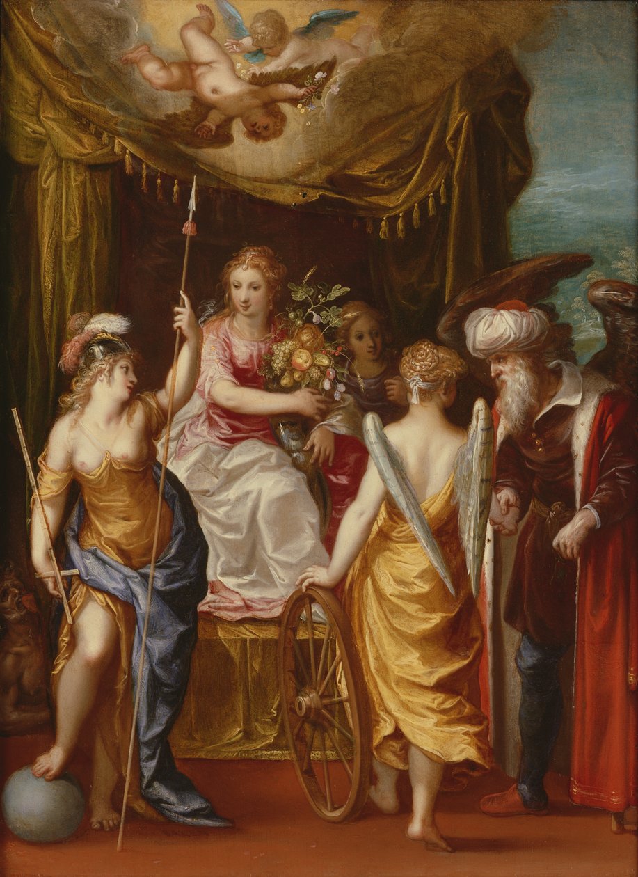 Minerva, Überfluss und Fortuna von Hendrik van the Elder Balen