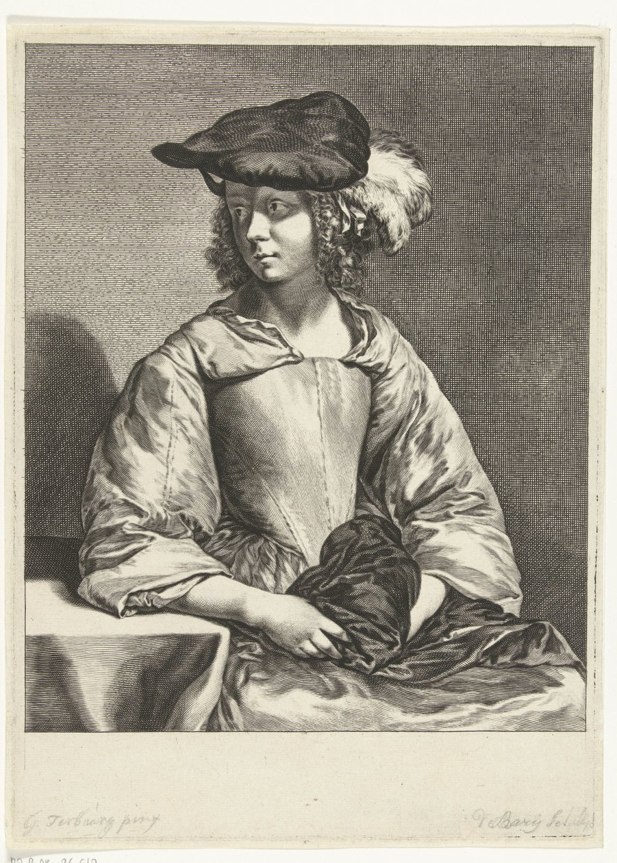 Junge Frau mit Barett von Hendrik Bary