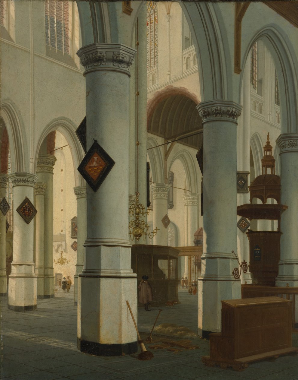 Innenraum der Oude Kerk, Delft, 1660 von Hendrik Cornelisz. van Vliet
