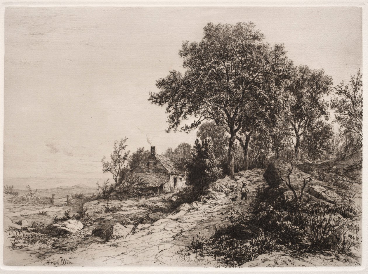 Hütte am Meer von Hendrik Dirk Kruseman van Elten