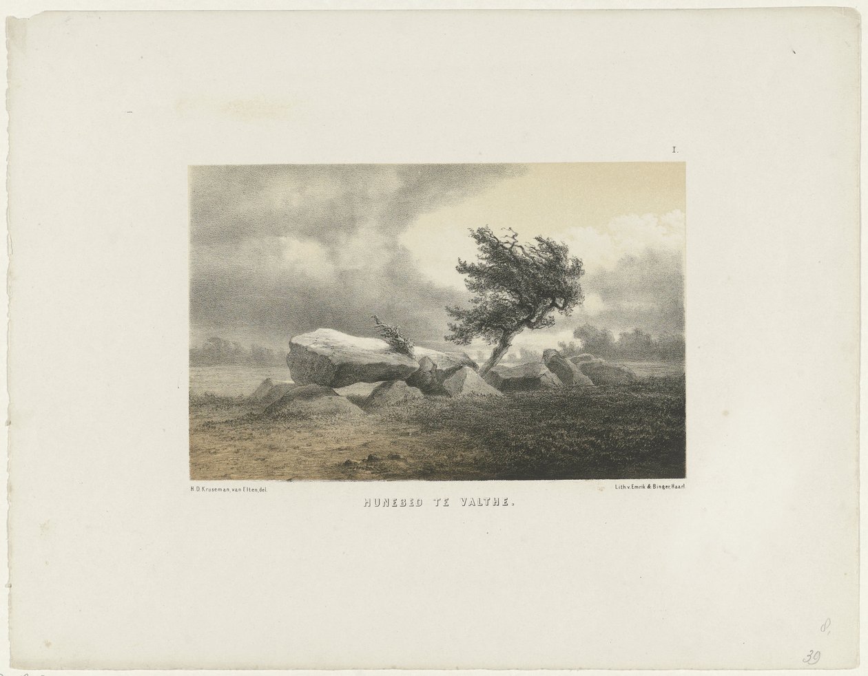 Hunebed bei Valthe von Hendrik Dirk Kruseman van Elten