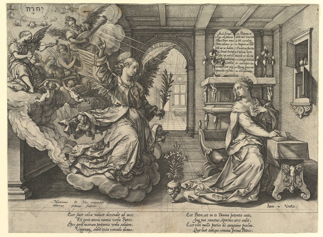 Verkündigung, 1594 von Hendrik Goltzius
