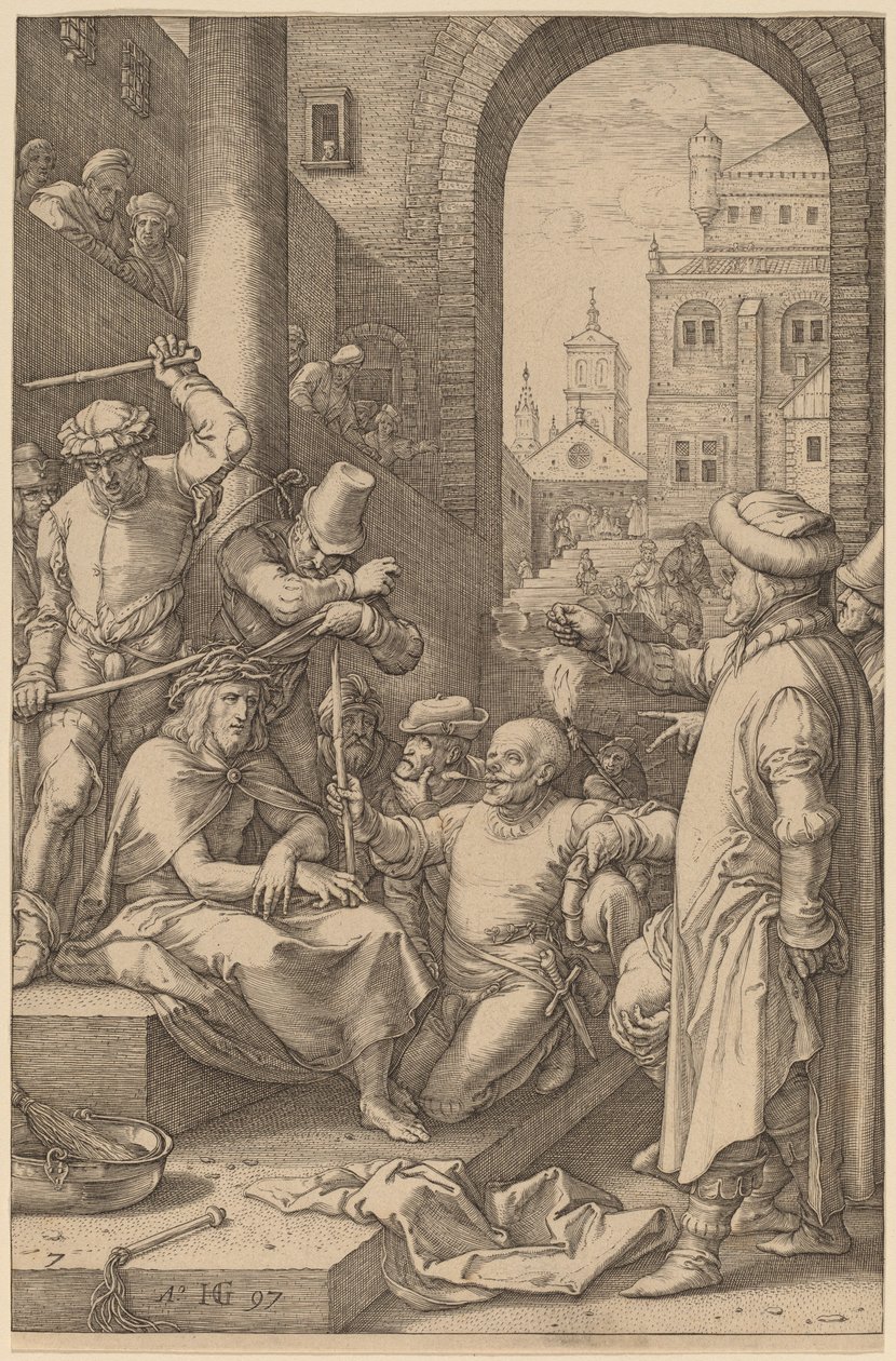 Christus mit der Dornenkrone von Hendrik Goltzius
